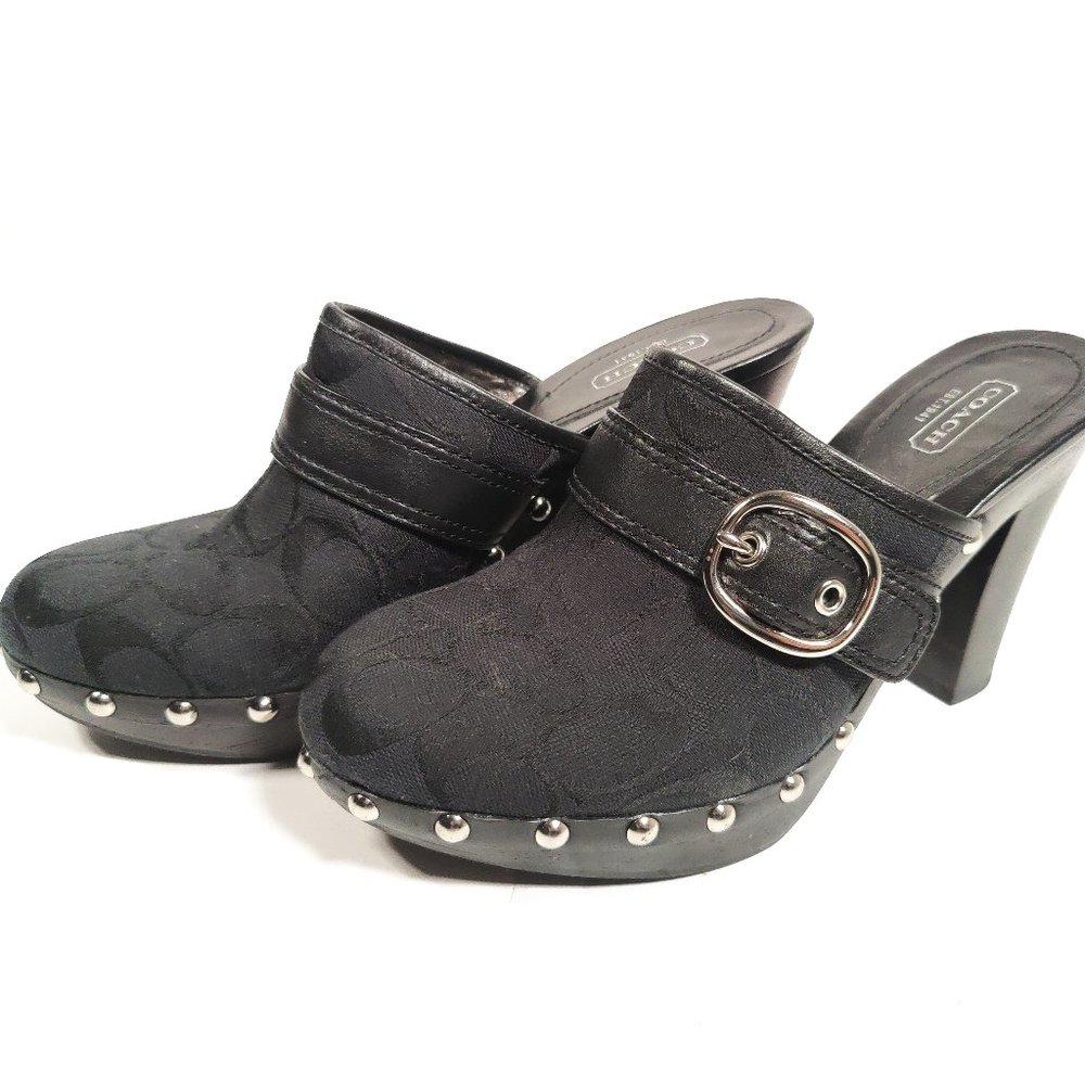 Coach Womens Willow Mule /Biker Heel US 9B Q350